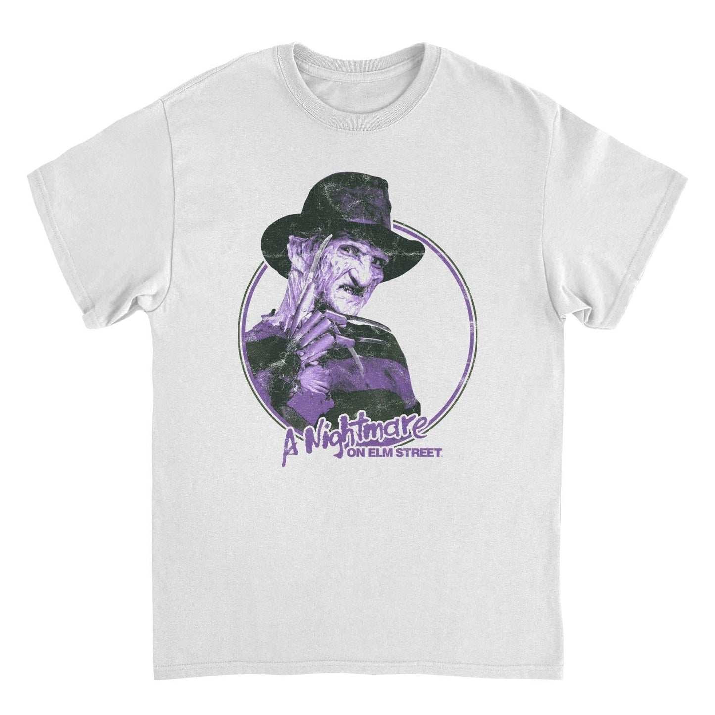 Nightmare on Elm Street One Two Freddy's Comin For You 2 White Mens T Shirt