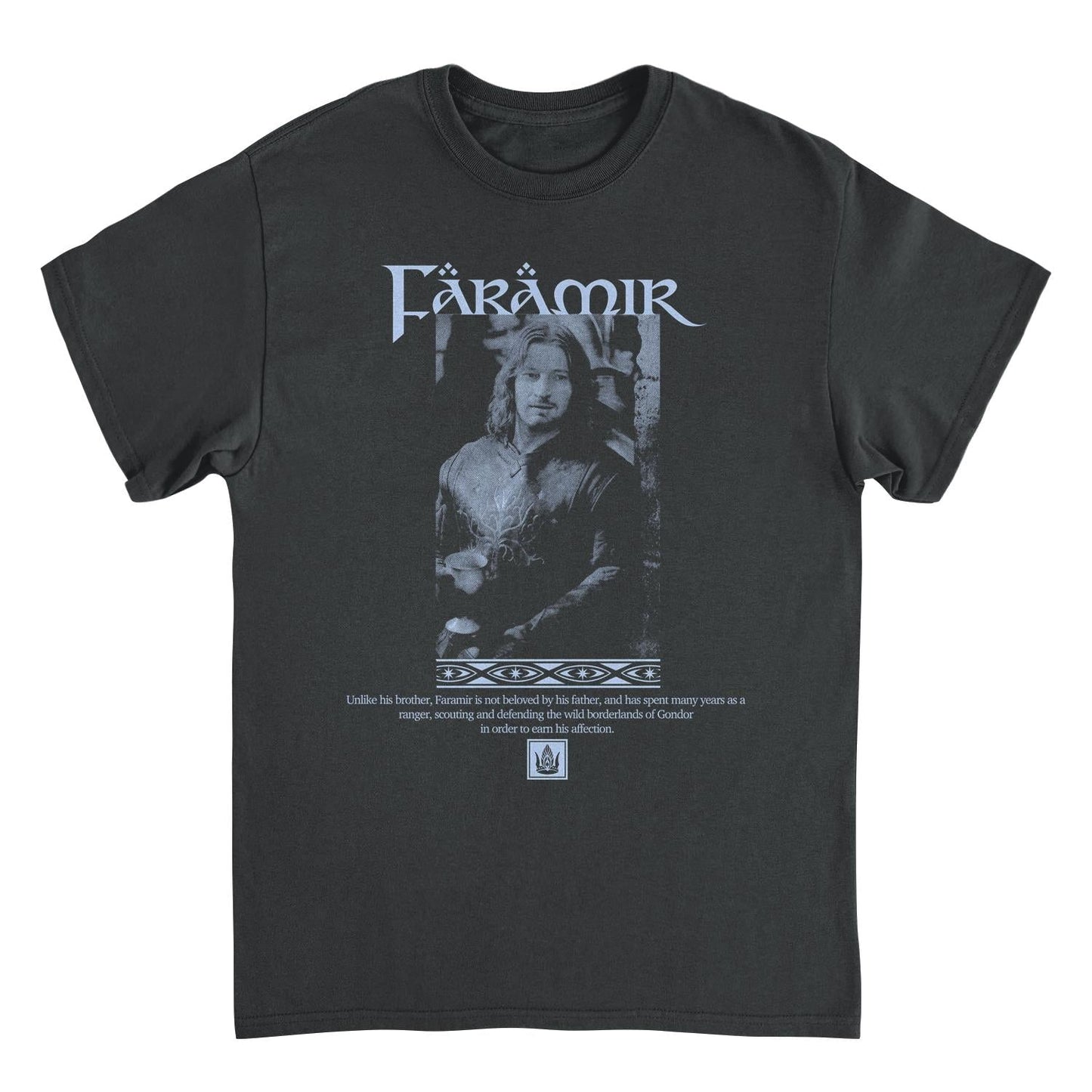 Lord of The Rings Faramir of Gondor Black Mens T Shirt