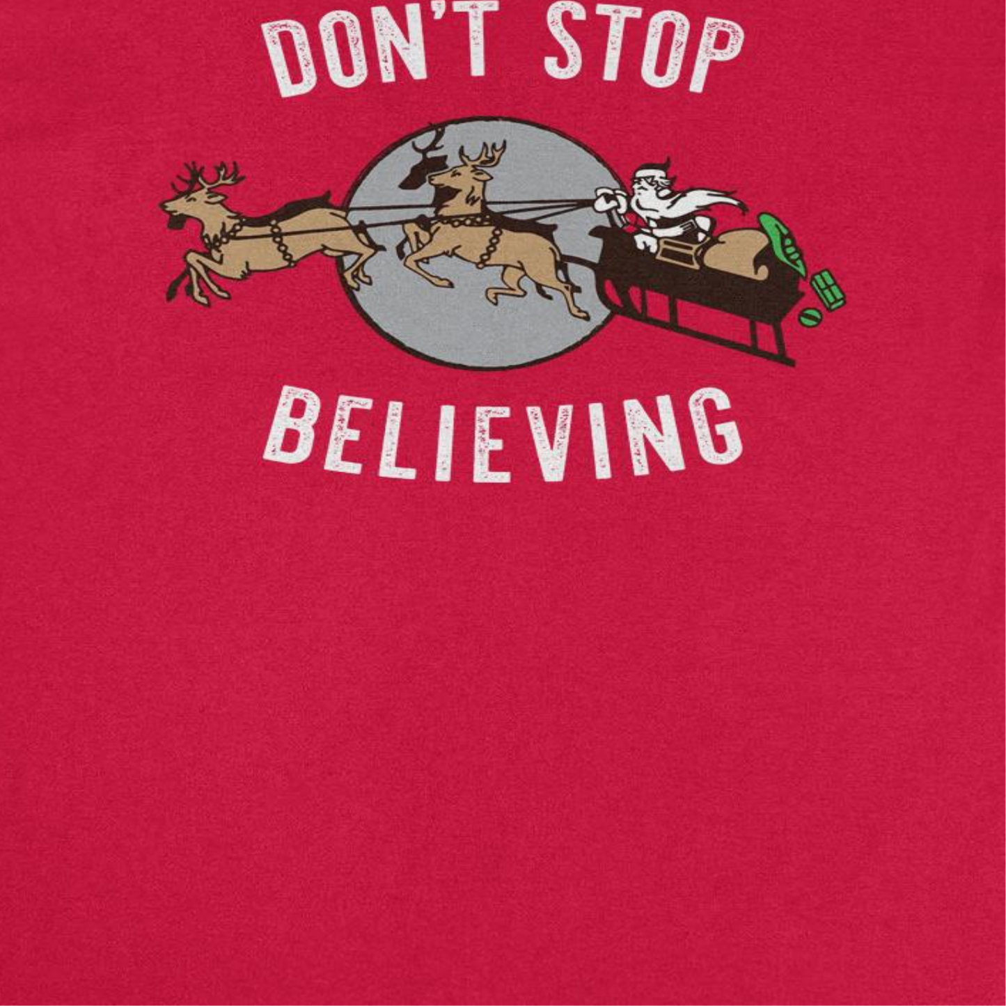 Christmas Mens T Shirt - Don't Stop Believing