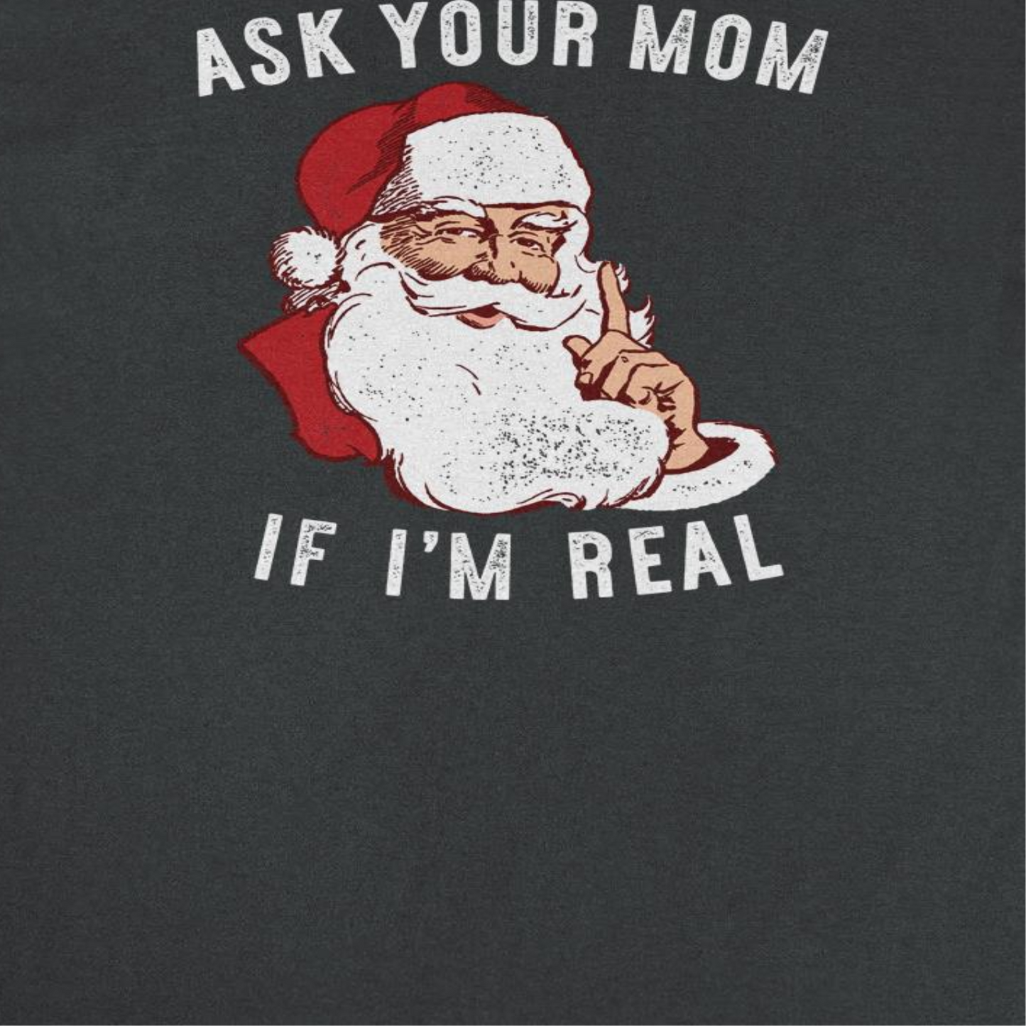 Christmas Mens T Shirt - Ask Your Mom If Im Real