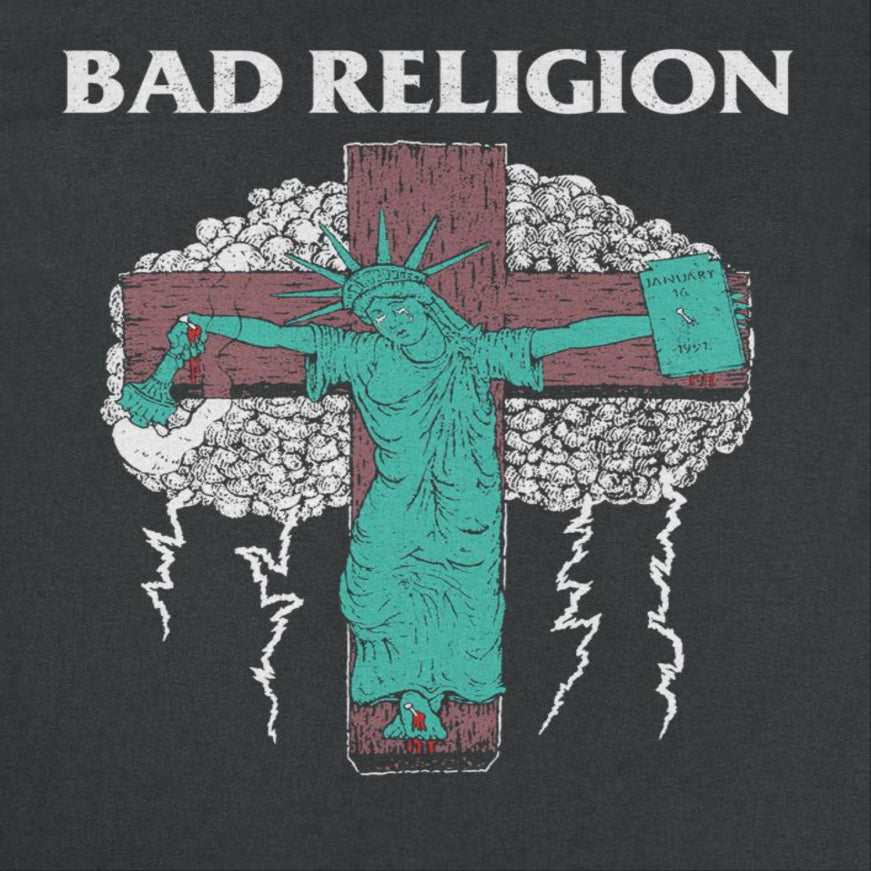 Bad Religion Liberty 91 Tour Mens T Shirt Black