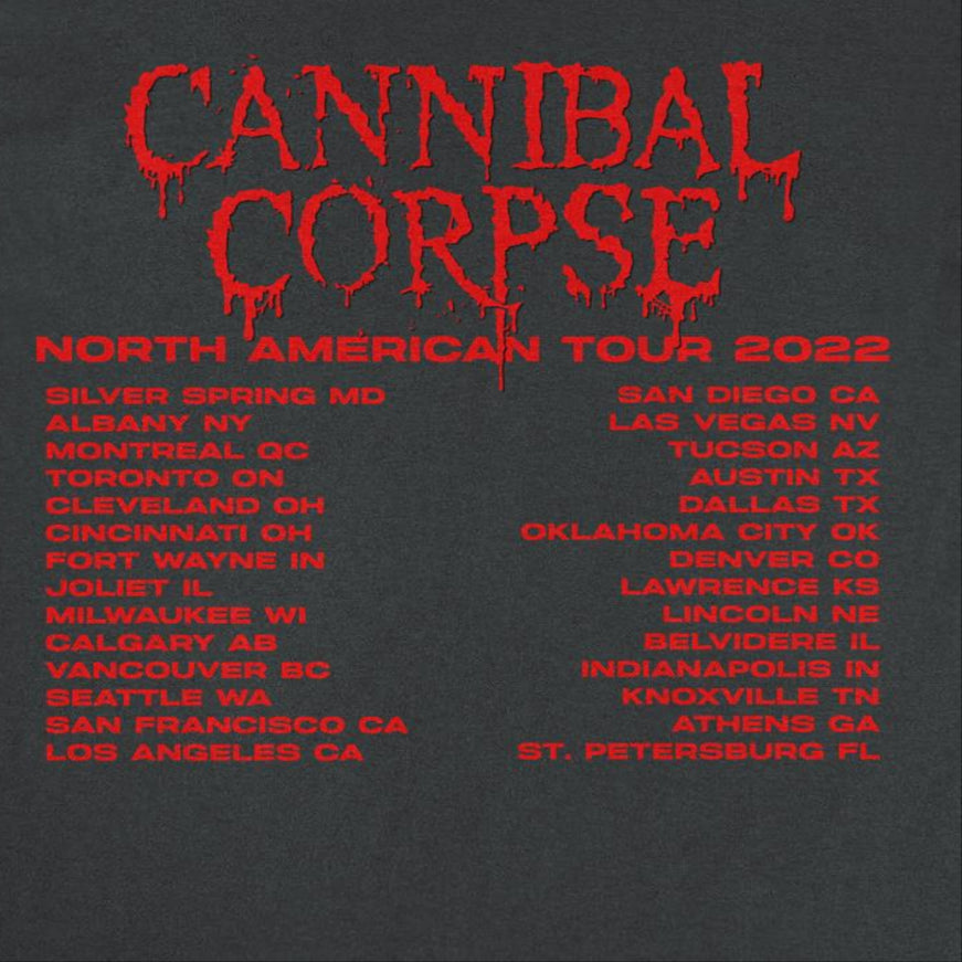 Cannibal Corpse Saw Face Tour Mens T Shirt Black