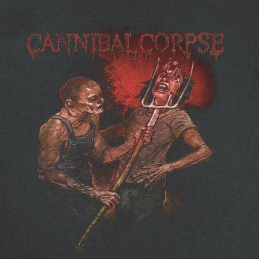 Cannibal Corpse Pitchfork Impalement Front Mens T Shirt Black