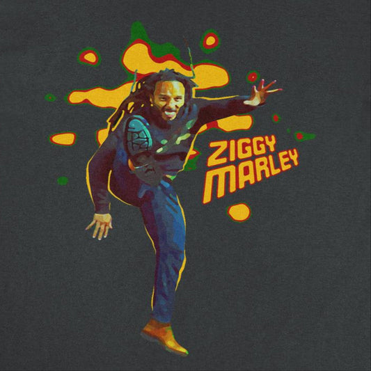 Ziggy Marley Kick Ziggy Mens T Shirt Black