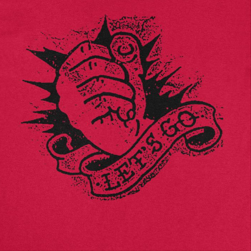 Rancid Lets Go Burgandy Mens T Shirt Red