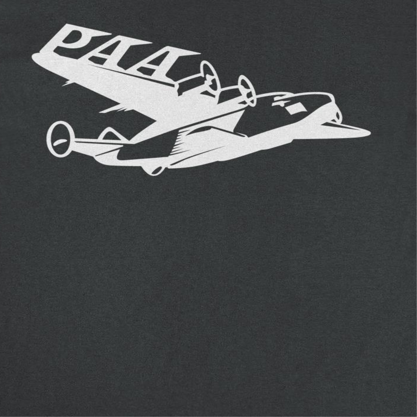 Pan Am PAA Wing White Print Mens T Shirt Black