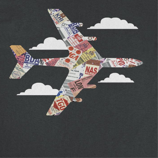 Pan Am Plane Baggage Tags Mens T Shirt Black