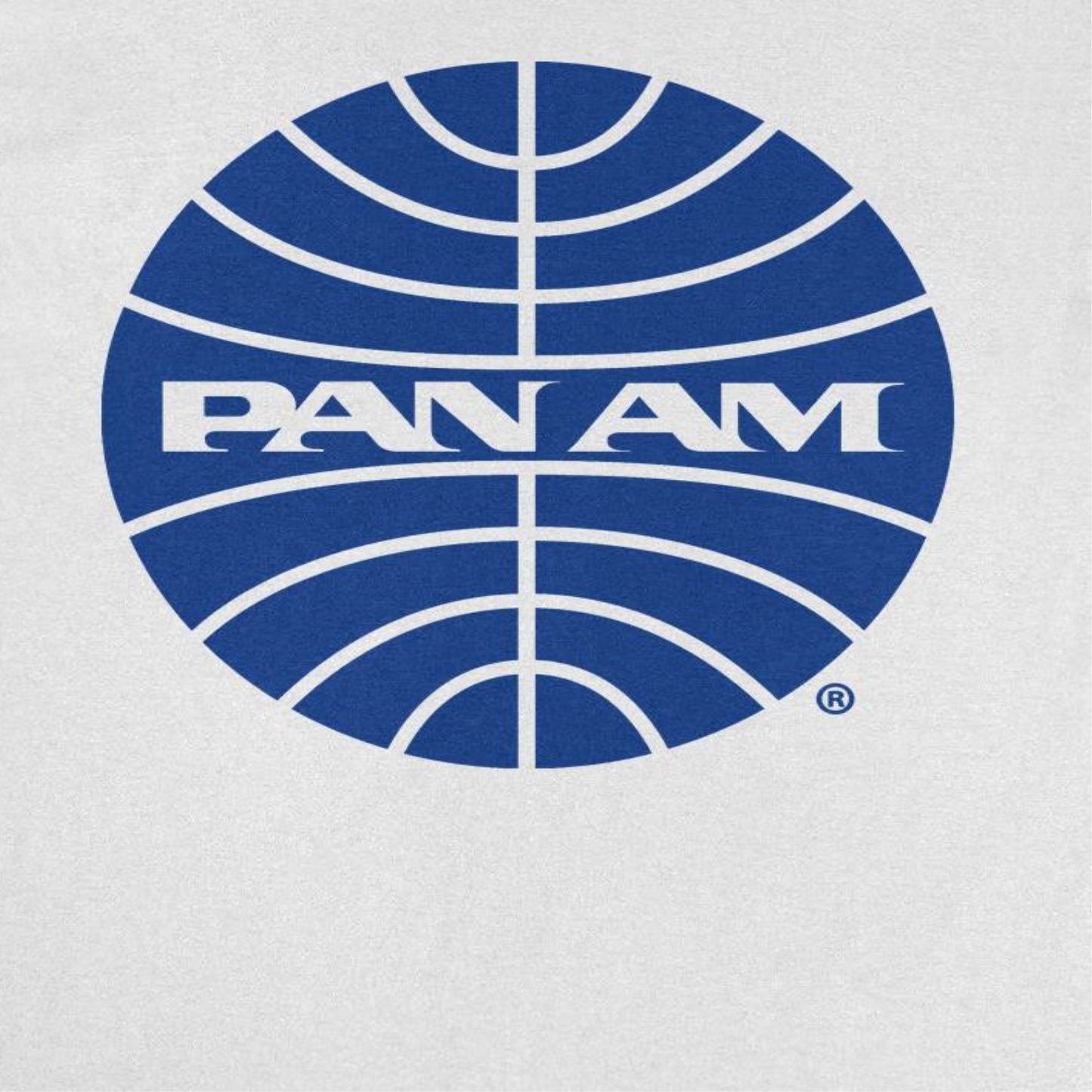 Pan Am Blue Outline Logo Mens T Shirt White