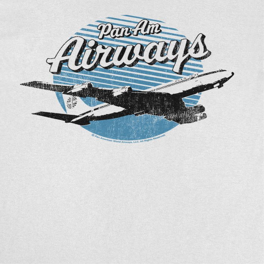 Pan Am Airways Retro Plane Take Off Mens T Shirt White