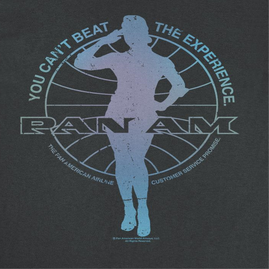 Pan Am Flight Attendant Salute Silhouette Mens T Shirt Black
