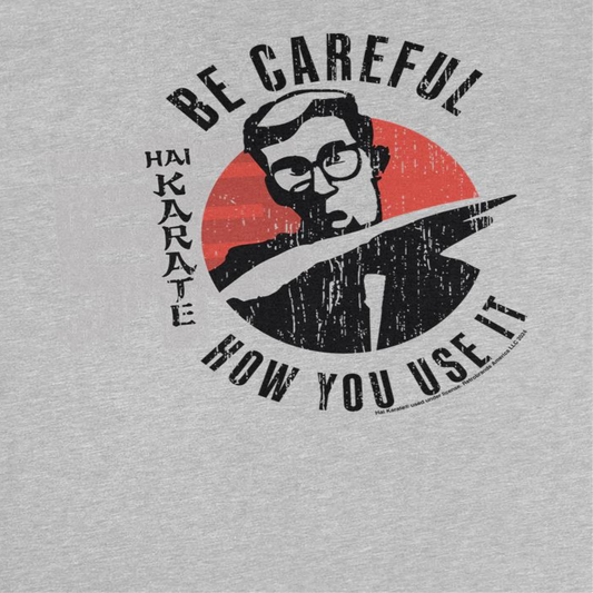 Hai Karate Be Careful How Your Use it Retro Aftershave Mens T Shirt Sport Grey