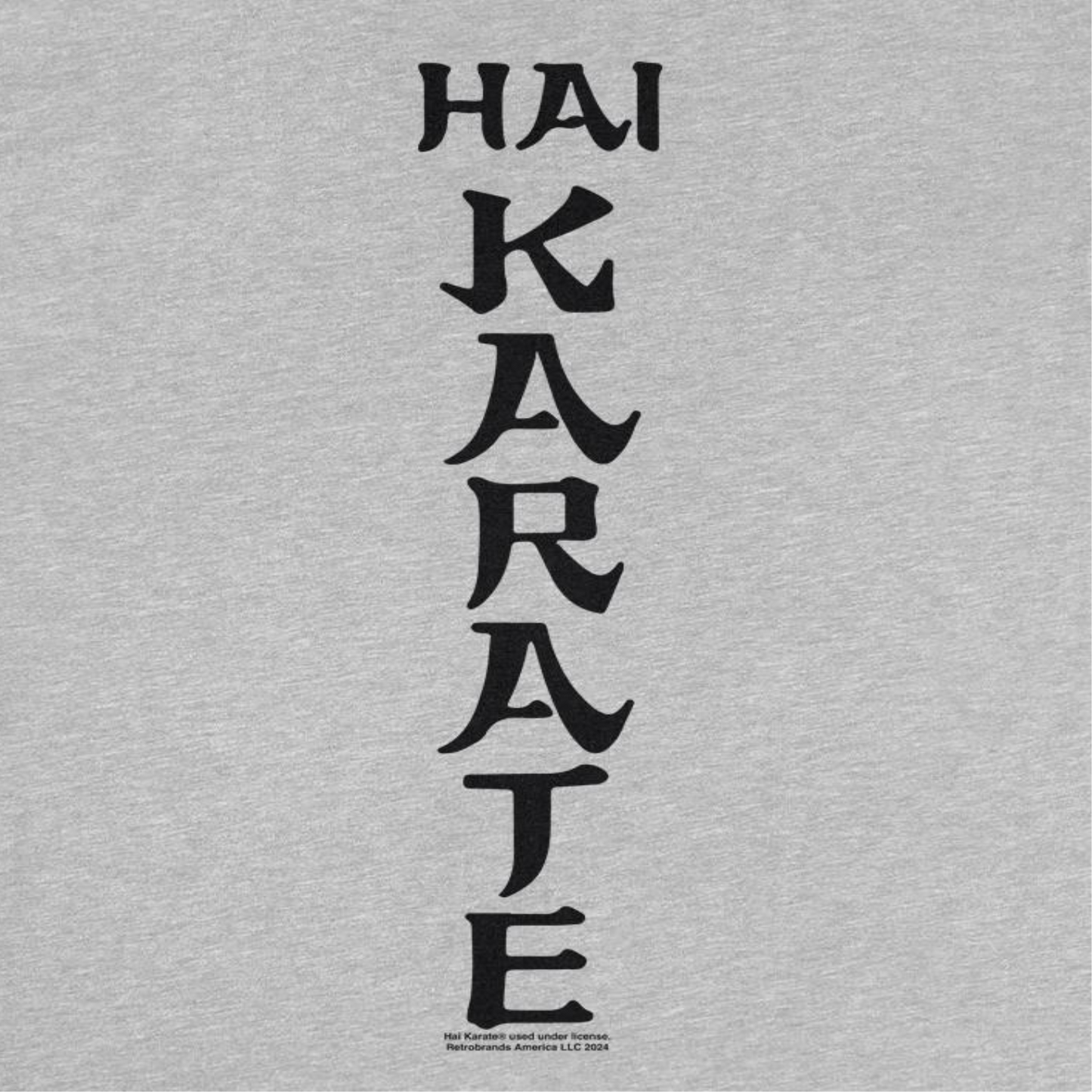 Hai Karate Vertical Logo Retro Aftershave Mens T Shirt Sport Grey