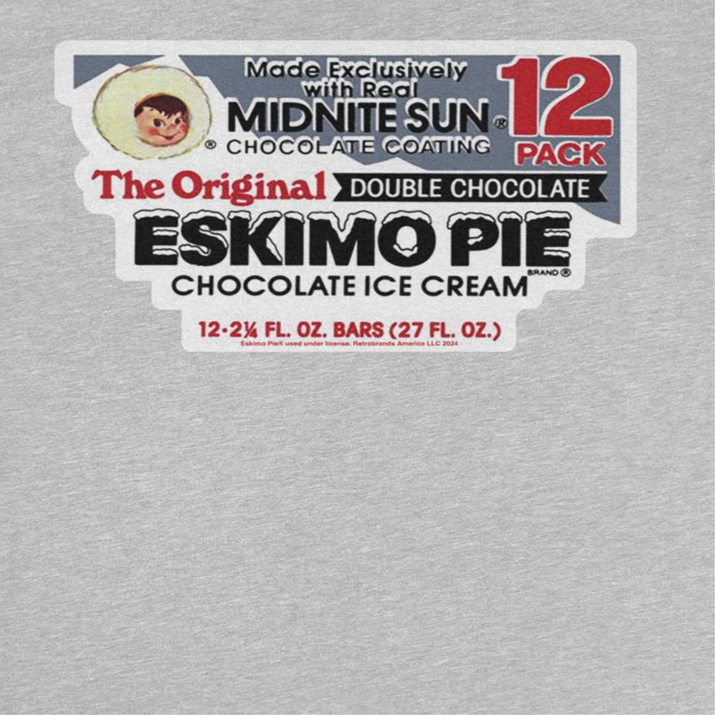 Eskimo Pie the Original Double Chocolate Mens T Shirt Sport Grey