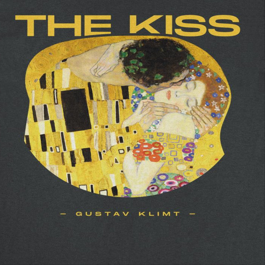 Classic Paintings the Kiss Klimt Mens T Shirt Black