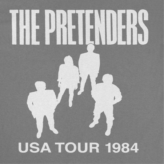The Pretenders USA Tour 1984 Mens T Shirt Charcoal