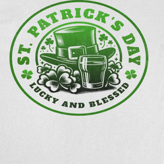 St. Patricks Day Lucky and Blessed Mens T Shirt