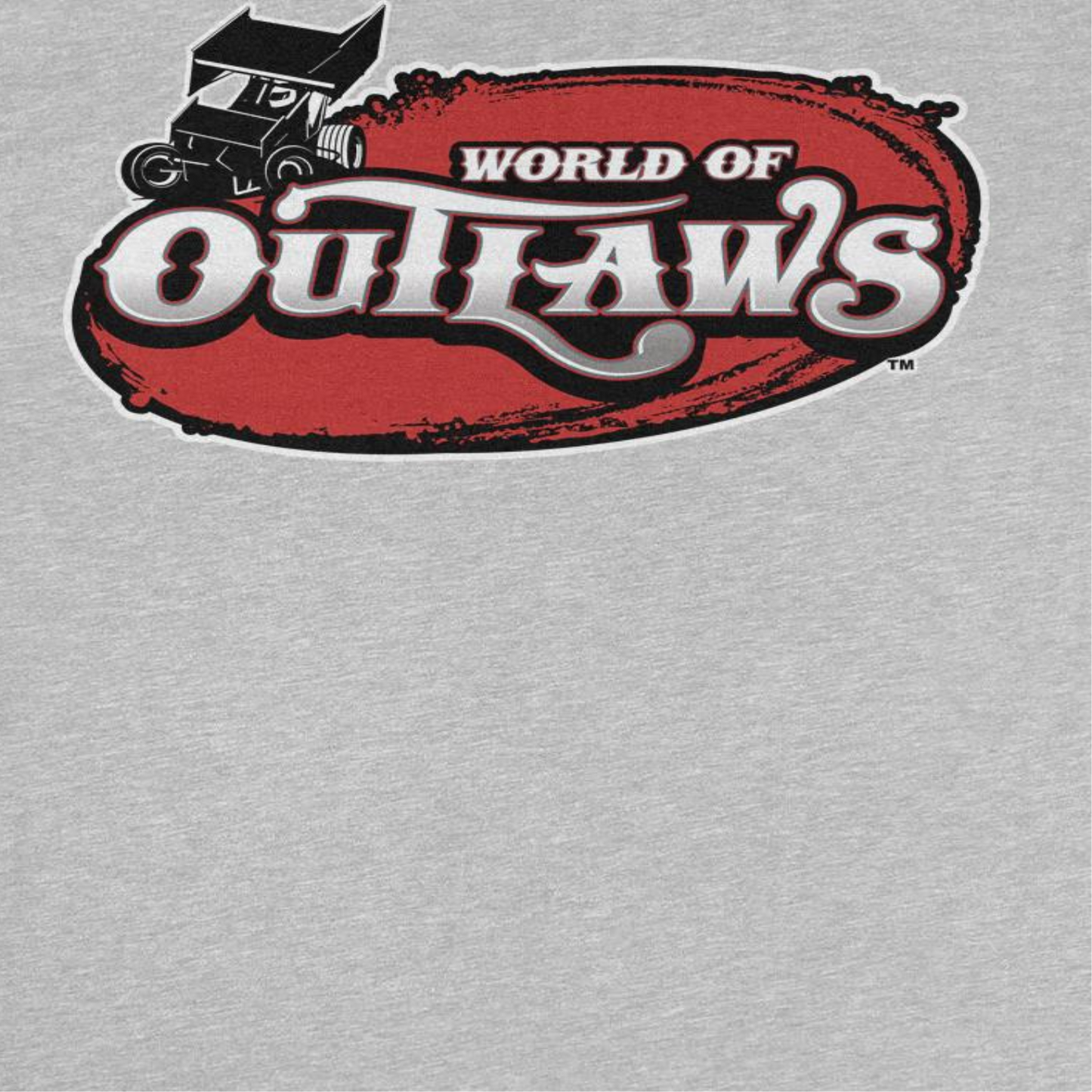 World of Outlaws Logo Mens T Shirt Sport Grey