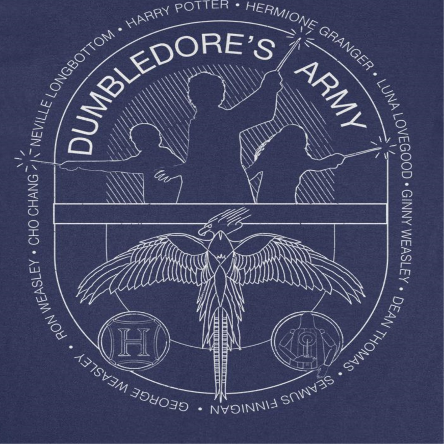 Harry Potter Dumbledores Army Emblem Mens T Shirt Navy