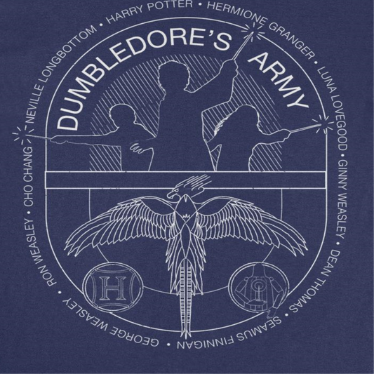 Harry Potter Dumbledores Army Emblem Mens T Shirt Navy
