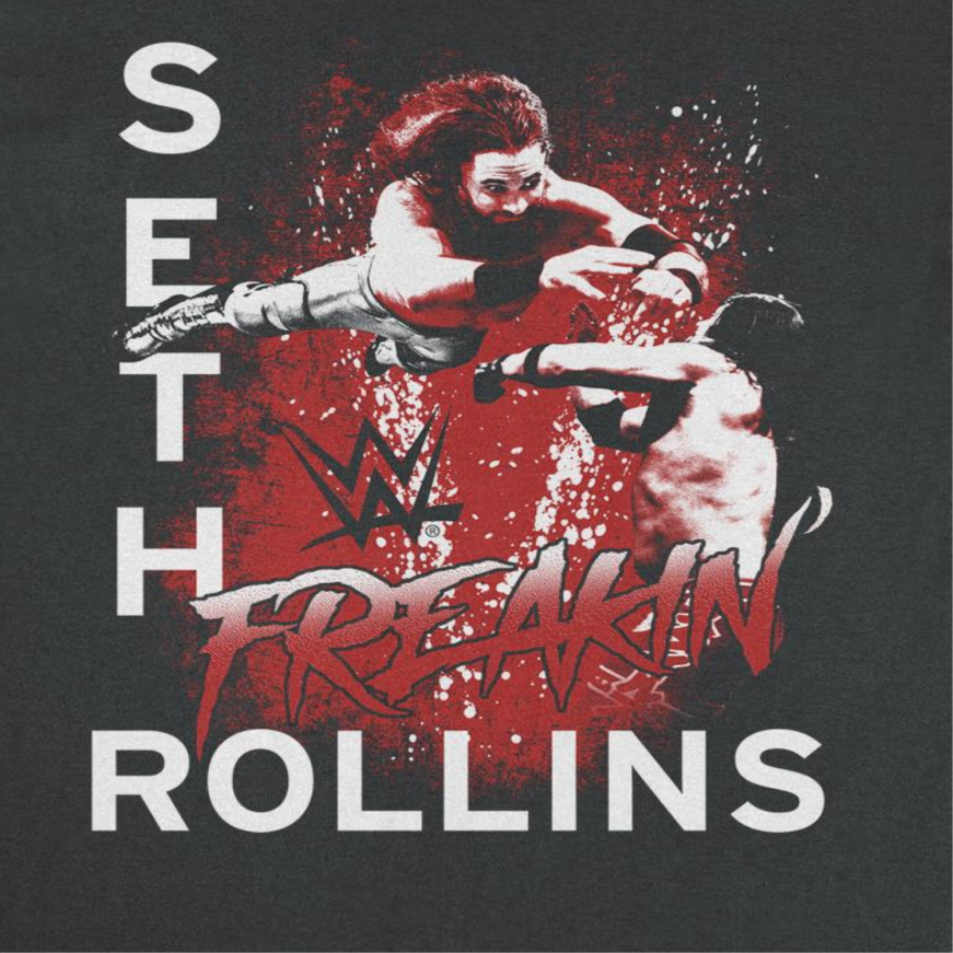 WWE Freakin Rollins Mens T Shirt Black