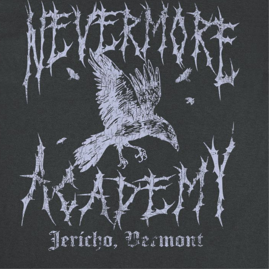 Wednesday Nevermore Academy Mens T Shirt Black