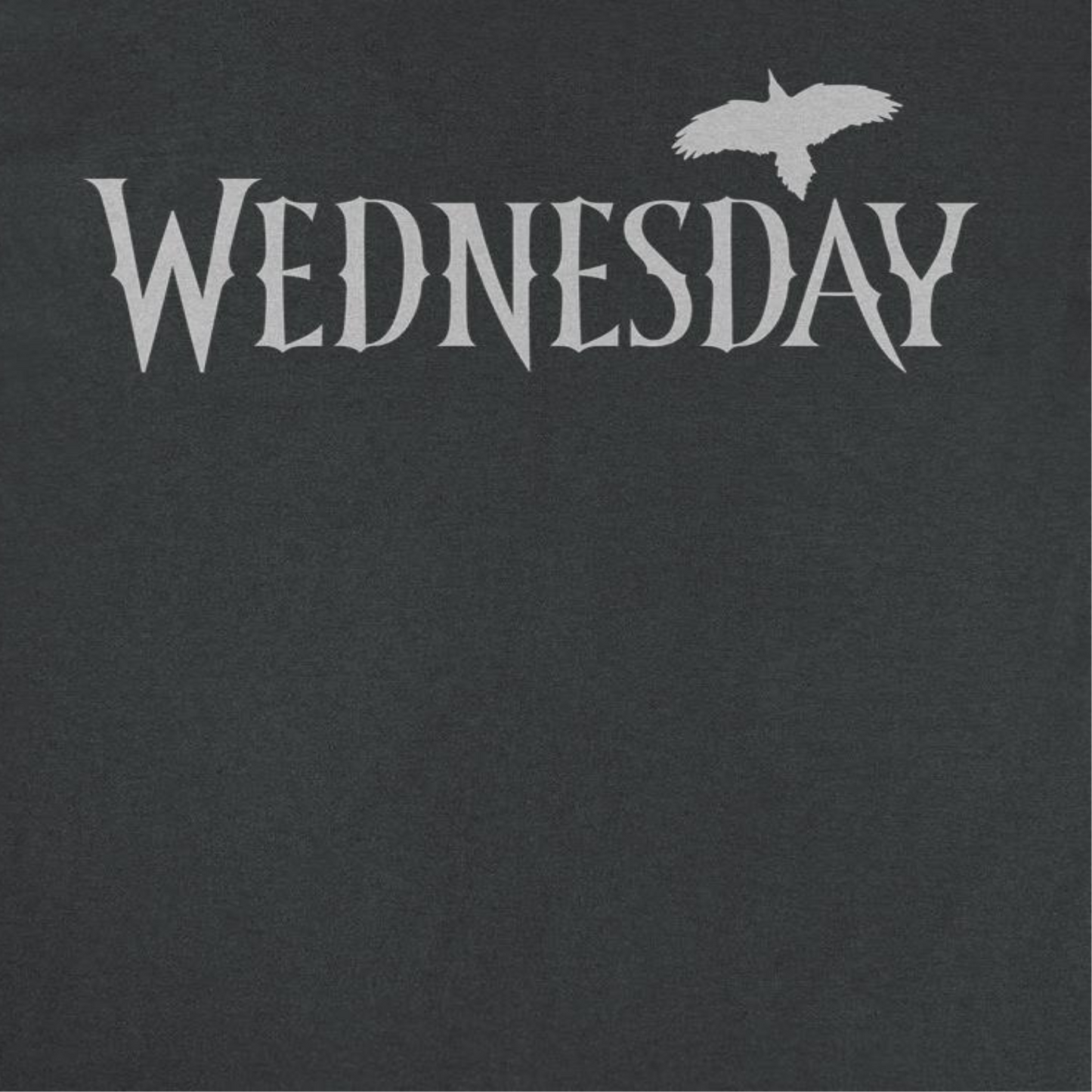 Wednesday Wednesday Logo Gray Mens T Shirt Black