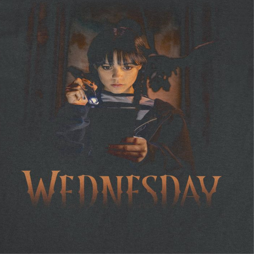 Wednesday Flashlight Mens T Shirt Black