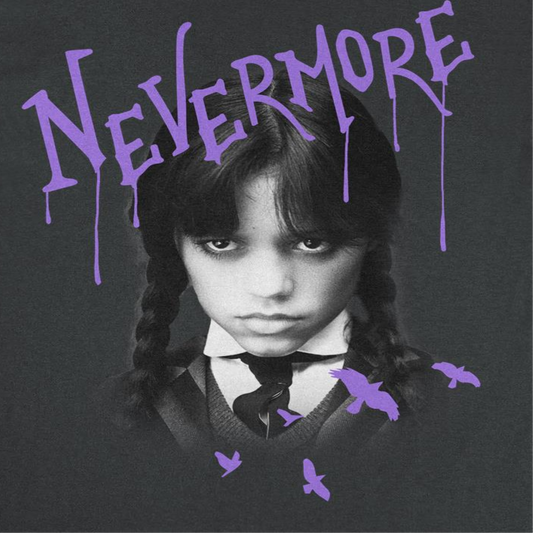 Wednesday Nevermore Drip Mens T Shirt Black
