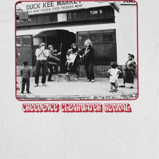 Creedence Clearwater Revival CCR Market Band Photo Mens T Shirt White