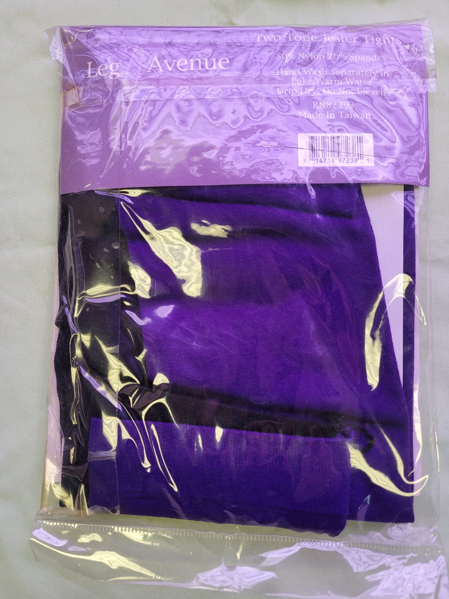 Two Tone Jester Tights Adult Plus Size Leg Avenue