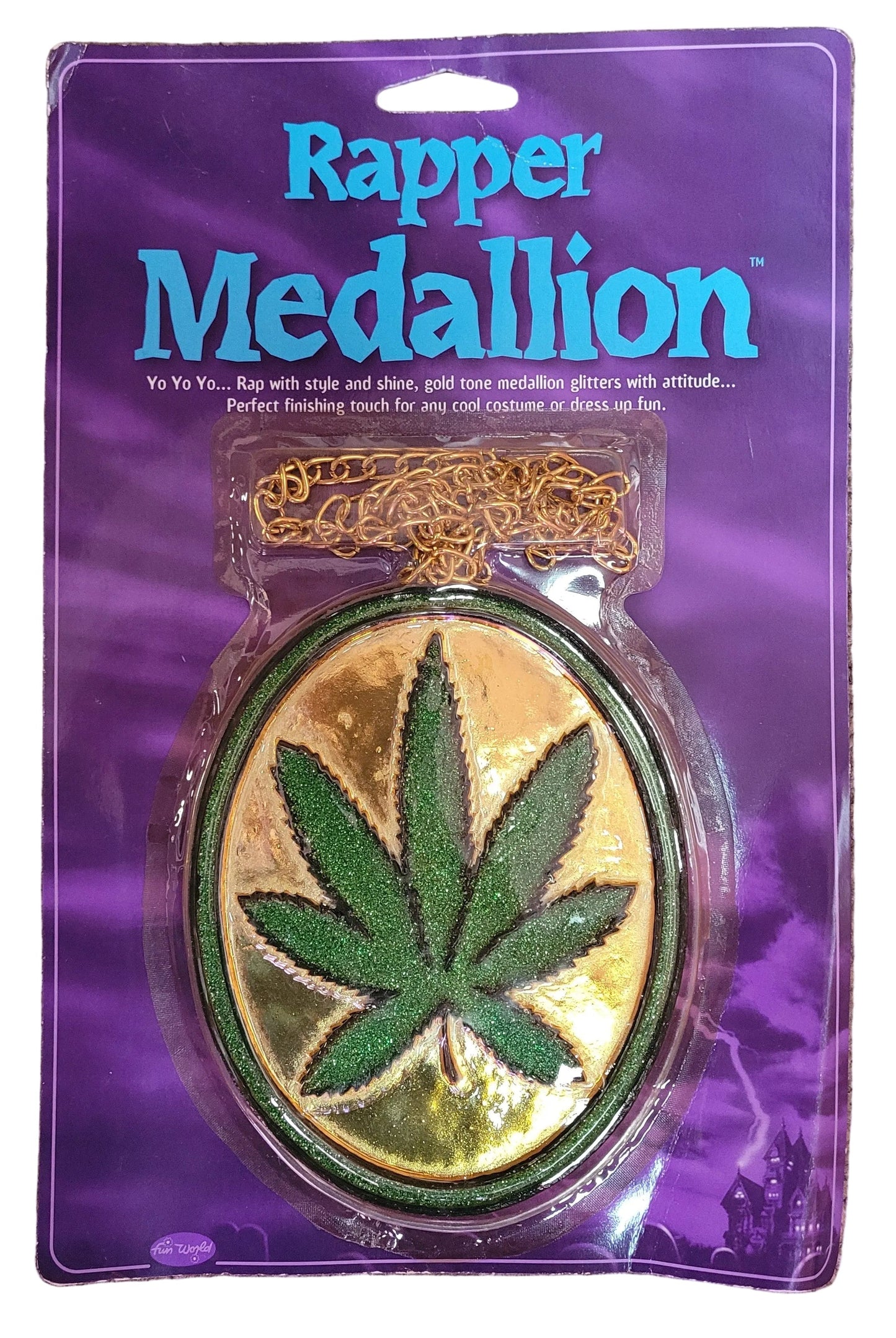 Cannabis Pot Leaf Rapper Medallion