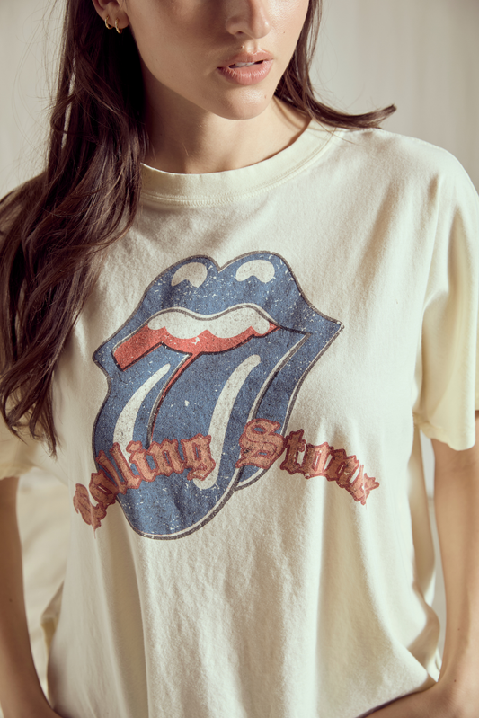 Rolling Stones Old English Tee Womens T Shirt White