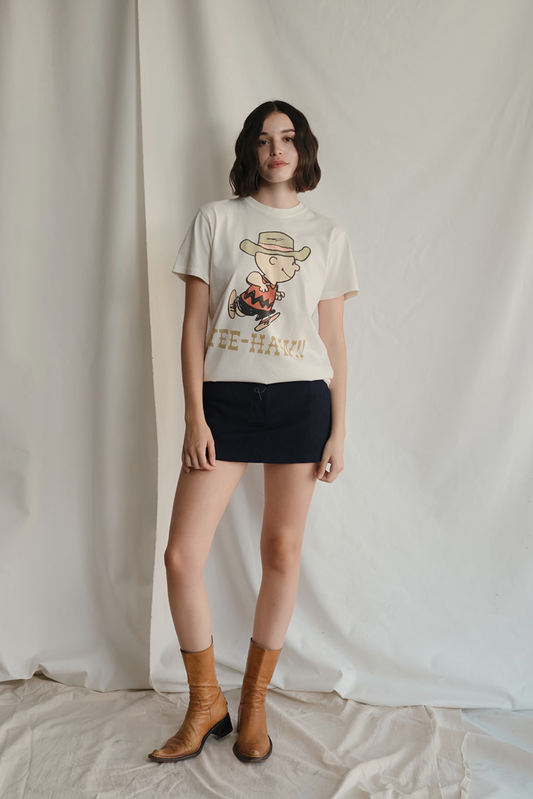 Peanuts YEE-HAW!! Womens T Shirt White