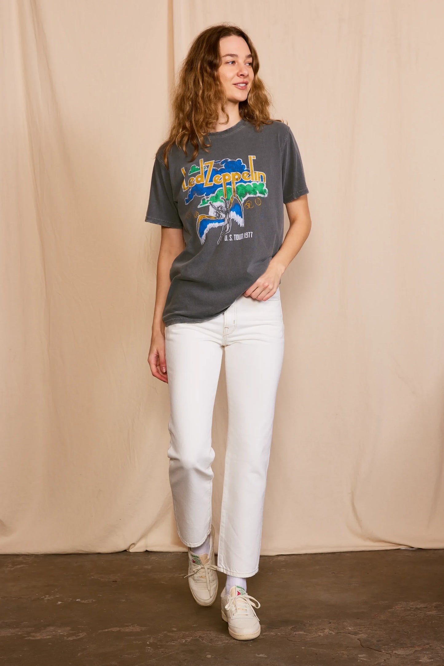 Led Zeppelin U.S Tour 1977 Tee Womens T Shirt Vintage Black