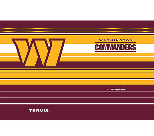 Washington Commanders - NFL Hype Stripes Stainless Steel Tumbler