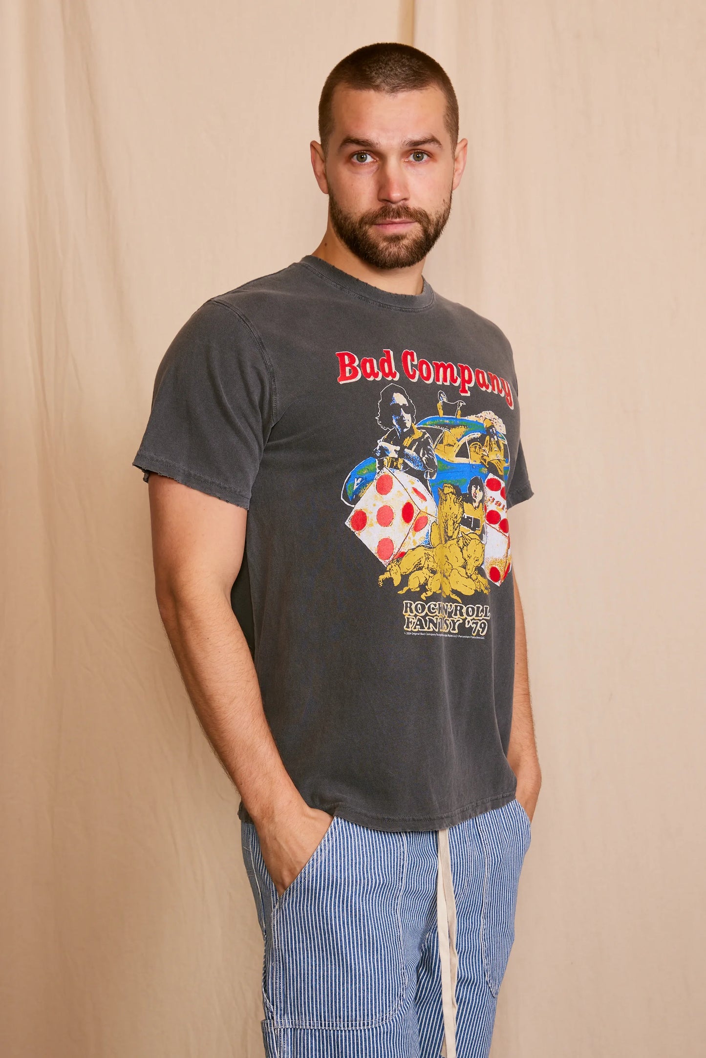 Bad Company 'Rock N' Roll Fantasy '79' Men's Tee T Shirt Black