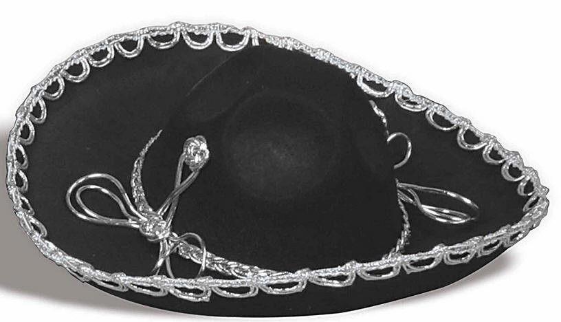 Black Sombrero Mexican Cinco De Mayo Adult Hat