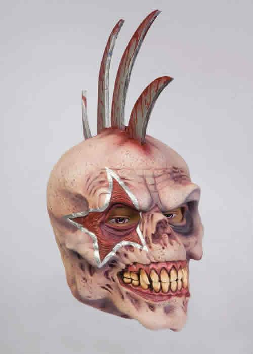 Razor Rocker Skull with Mohawk Adult Mask