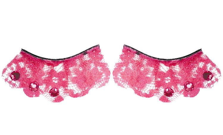Pink Lace Fake False Eyelashes