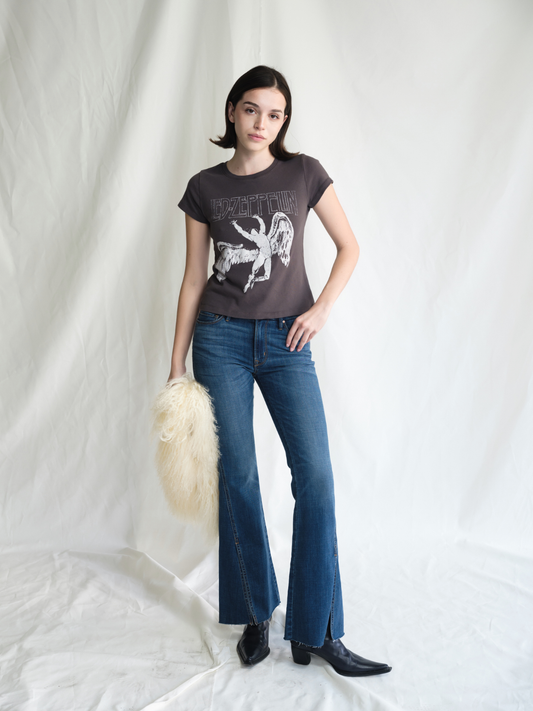 Led Zeppelin Icarus Baby Tee Womens T Shirt Vintage Black