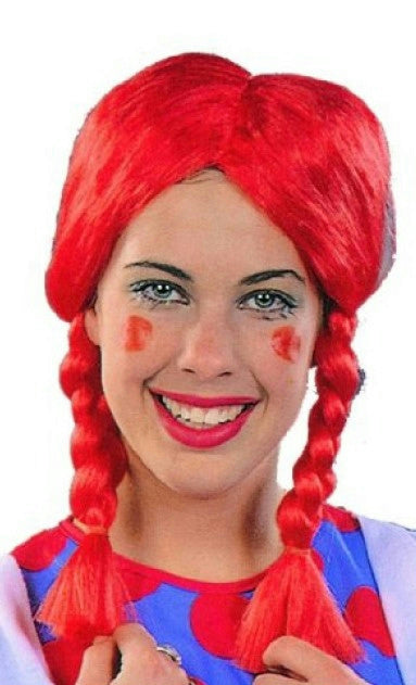 Red Braided Pigtail Wig