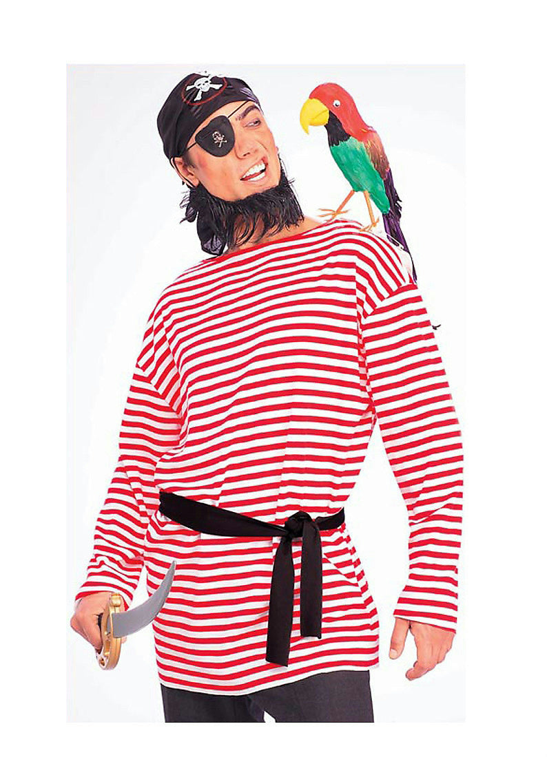 Red and White Striped Costume Pirate Matey Shirt