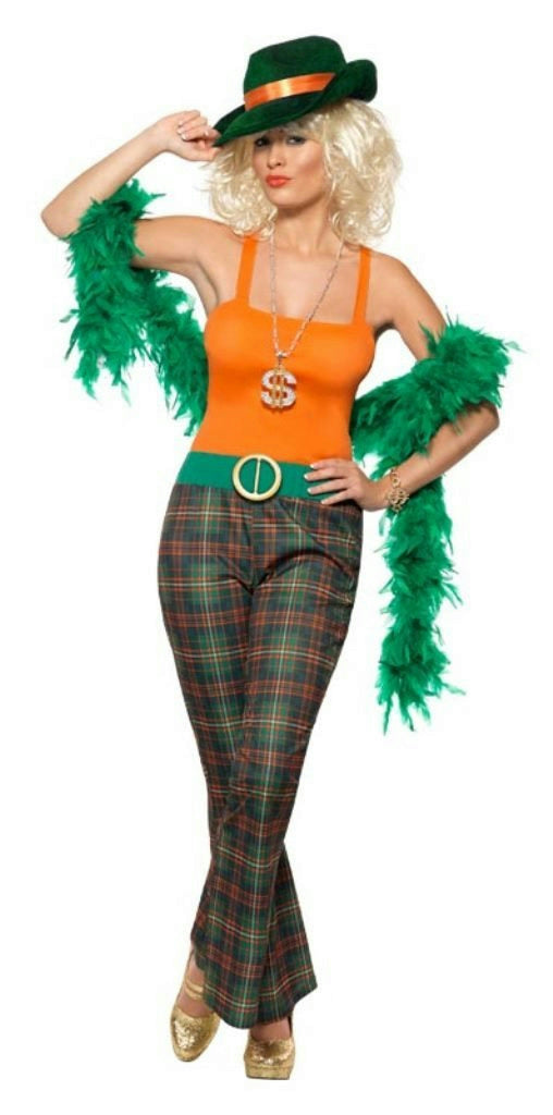 Pimpette Adult Lady Pimp 70's Disco Womens Costume Size Small 6-8