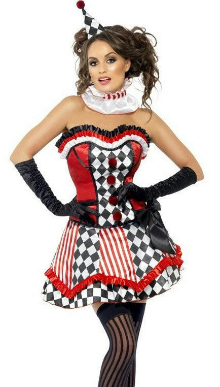 Fever Deluxe Clown Cutie Adult Costume Size Medium