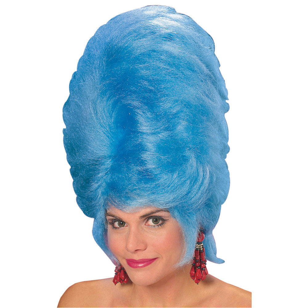 Retro 60's Big Hair Beehive Wig Blue Marge Simpson