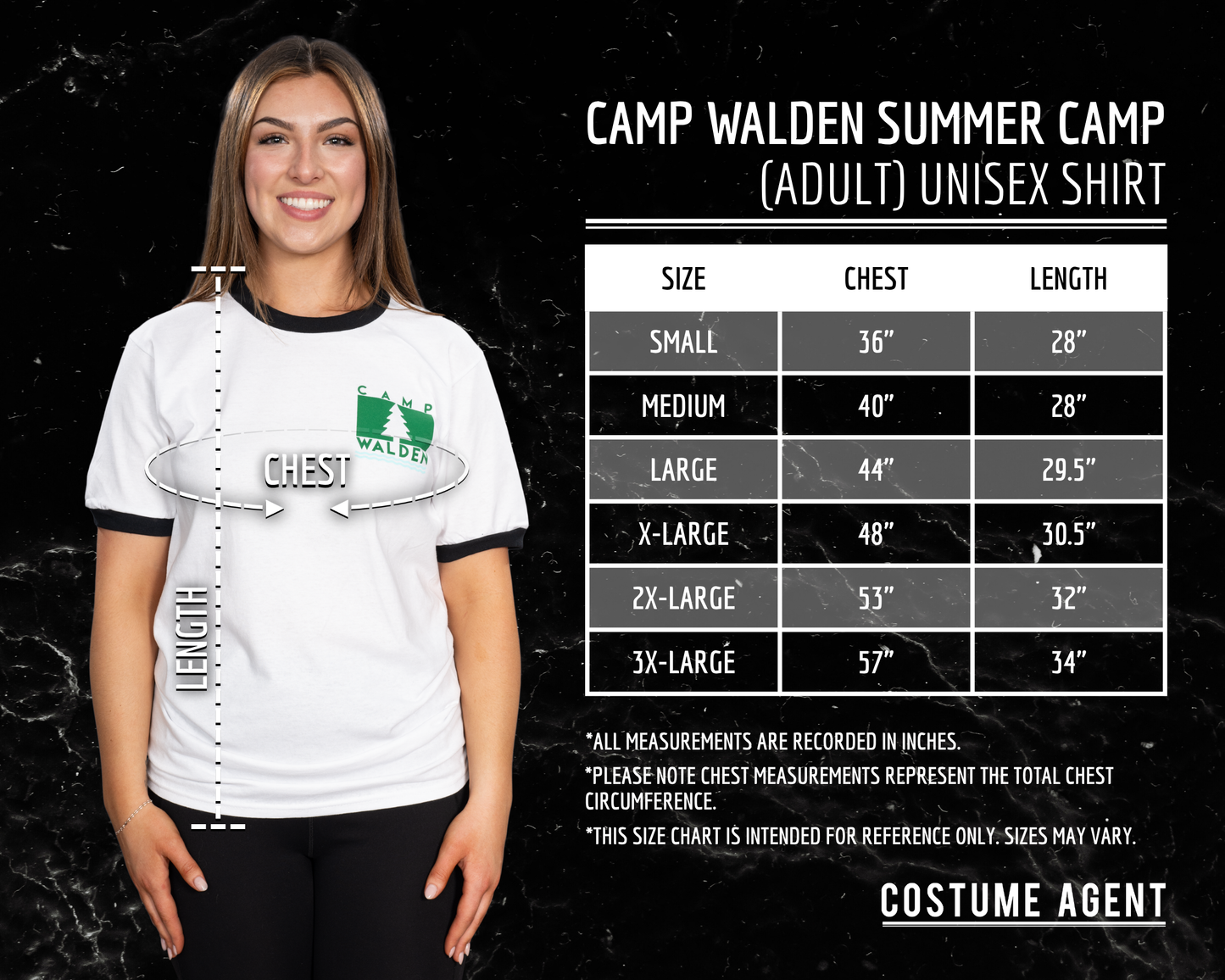 Camp Walden Unisex Adult T Shirt Halloween Costume Cosplay
