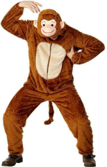 Smiffy's Monkey Adult Costume with Hood Size Medium