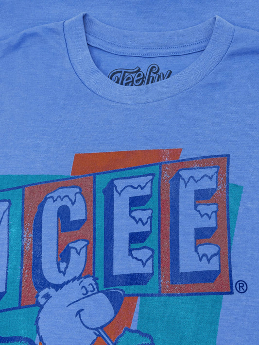 ICEE Polar Bear Logo Mens T Shirt Blue
