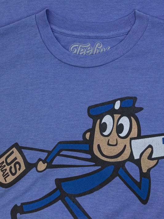 U.S. Mail Vintage Mr. Zip Mens T Shirt- Blue