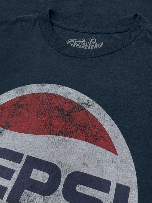 Pepsi Classic Logo Mens T Shirt Navy Blue